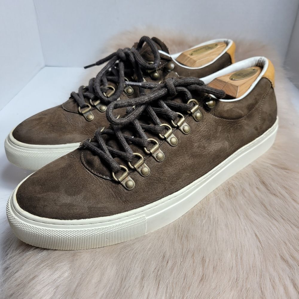 Massimo Dutti Low Top Men's  Brown SuedeSneaker Shoes